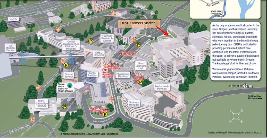 Farmers Market On Campus Map OHSU